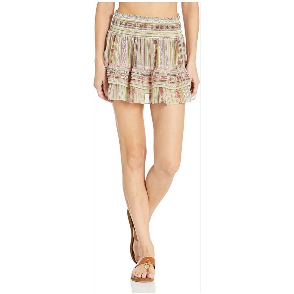Ramy Brook Women's Carlo Embellished Pink Mini Skirt Large MINT FAST SHIPPING